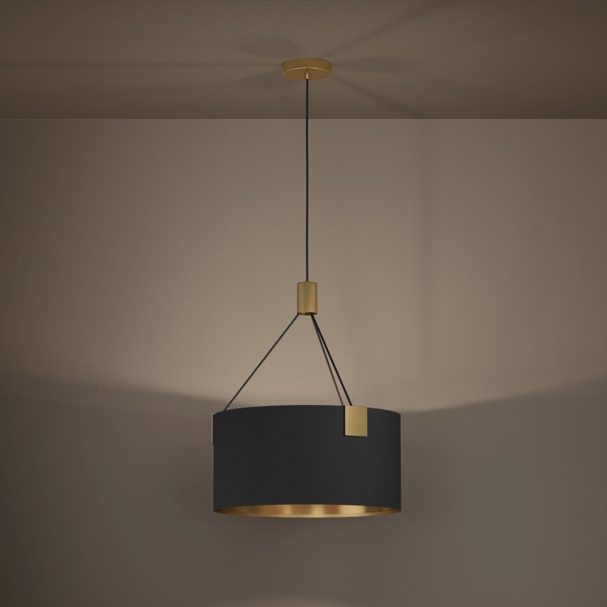 Eglo - Lustr na lanku 3xE27/40W/230V černá/zlatá