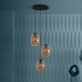 Eglo - Lustr na lanku 3xE27/40W/230V hnědá