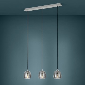 Eglo - Lustr na lanku 3xE27/40W/230V kouřová