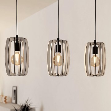 Eglo - Lustr na lanku 3xE27/40W/230V krémová