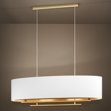 Eglo - Lustr na lanku 4xE27/40W/230V bílá/zlatá