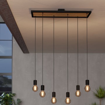 Eglo - Lustr na lanku 6xE27/40W/230V