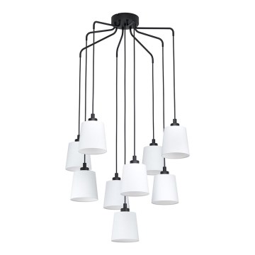 Eglo - Lustr na lanku 9xE27/40W/230V bílá