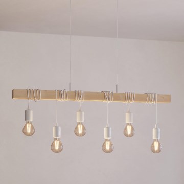 Eglo - Lustr na lanku TOWNSHEND 6xE27/60W/230V - FSC certifikováno