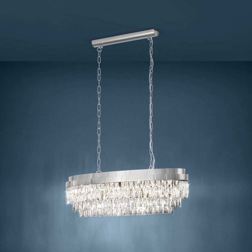 Eglo - Lustr na řetězu 10xE14/40W/230V lesklý chrom