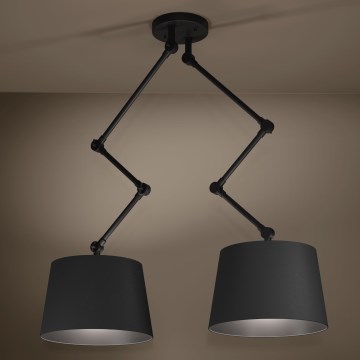 Eglo - Lustr na tyči 2xE27/40W/230V černá