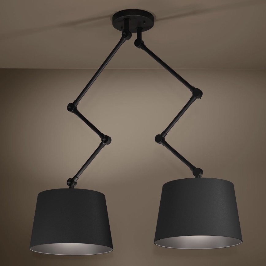 Eglo - Lustr na tyči 2xE27/40W/230V černá