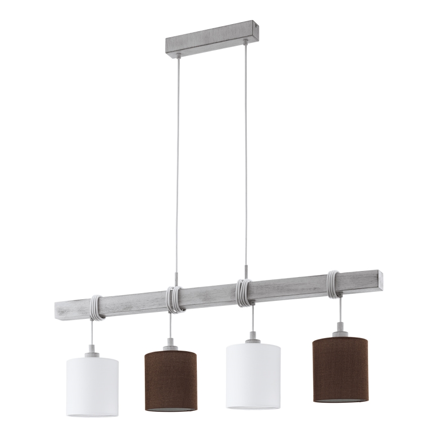 Eglo - Napájecí kabel TOWNSHEND 4xE27/60W/230V borovice/šedá