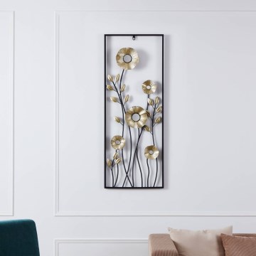 Eglo - Nástěnná dekorace 100x38,5 cm černá/zlatá