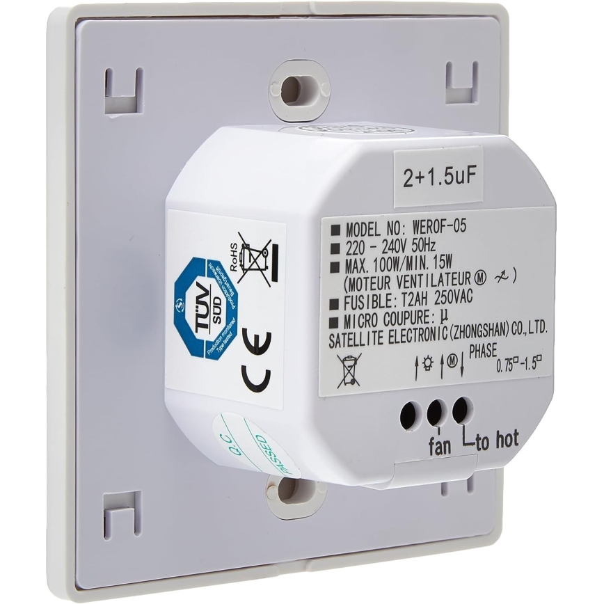 Eglo - Nástěnný ovladač k ventilátoru 100W/230V
