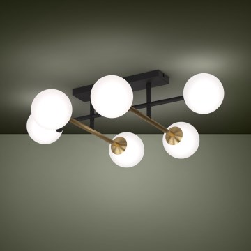 Eglo - Přisazený lustr 6xE14/40W/230V zlatá/černá