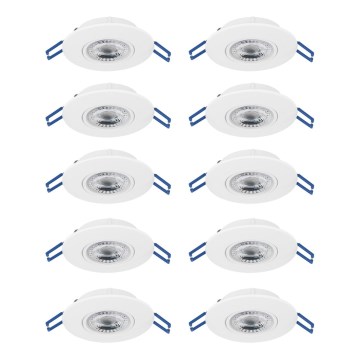 Eglo - SADA 10xLED Podhledové svítidlo LED/4,9W/230V 2700/4000/6500K pr. 9 cm bílá