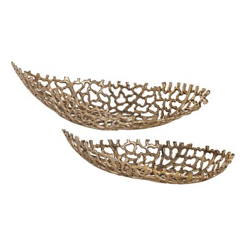 Eglo - SADA 2x Dekorační podnos 44/61 cm zlatá