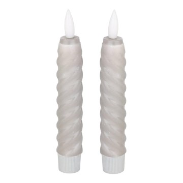Eglo - SADA 2x LED Svíčka LED/1xAAA 15 cm šedá