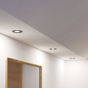 Eglo - SADA 3x LED Koupelnové podhledové bodové svítidlo 1xGU10/4,5W/230V IP44 černá