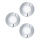 Eglo - SADA 3x LED Koupelnové podhledové svítidlo FUEVA LED/2,8W/230V IP44 lesklý chrom pr. 8,5 cm