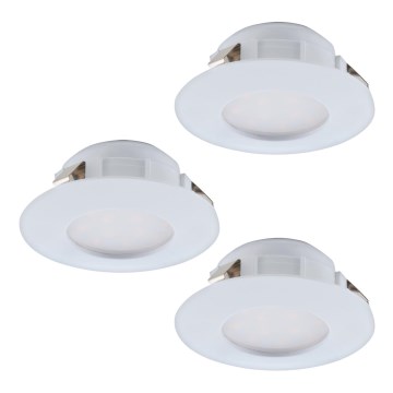 Eglo - SADA 3x LED Koupelnové podhledové svítidlo PINEDA 1xLED/4,9W/230V IP44