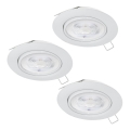 Eglo - SADA 3x LED Podhledové svítidlo 1xGU10/4W/230V bílá