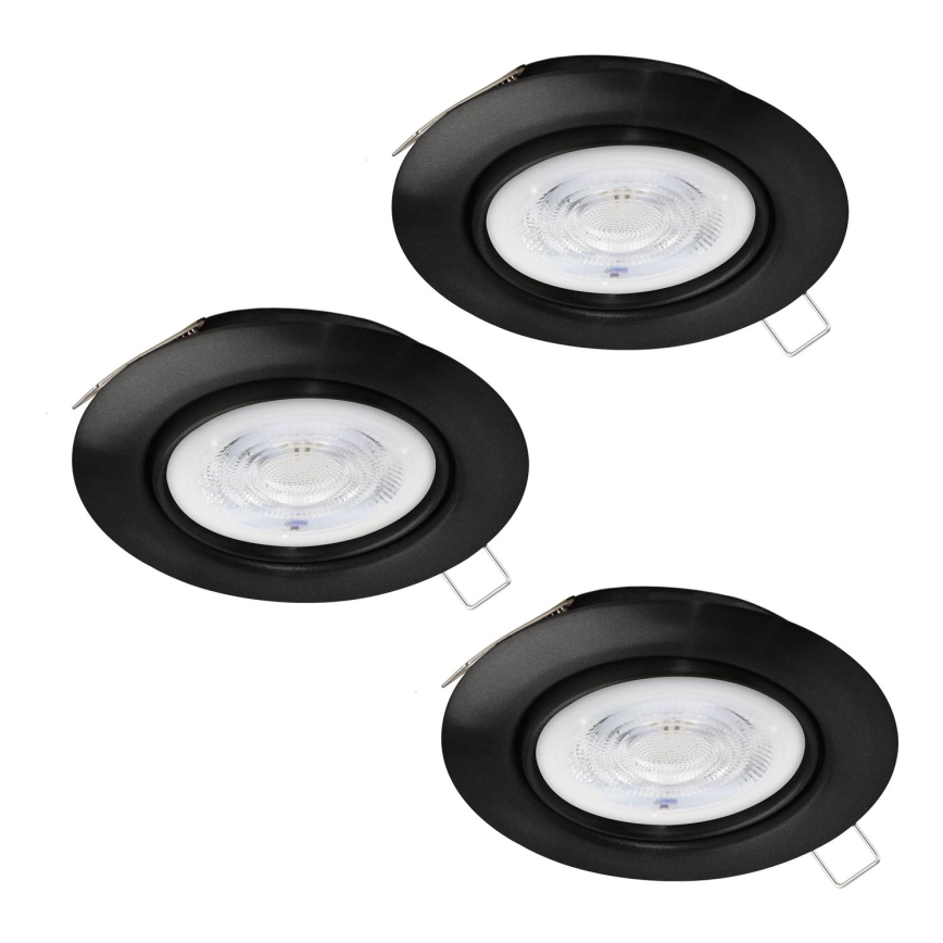 Eglo - SADA 3x LED Podhledové svítidlo 1xGU10/4W/230V černá