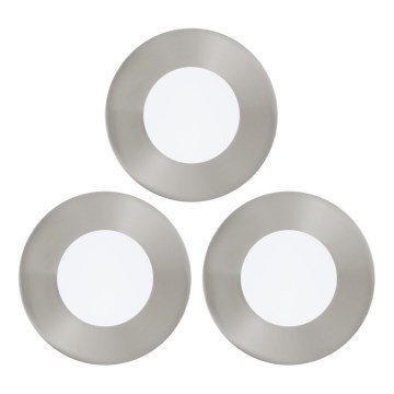 Eglo - SADA 3x LED Podhledové svítidlo FUEVA 1xLED/2,7W/230V pr. 8,5 cm