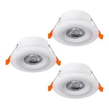 Eglo - SADA 3x LED Podhledové svítidlo LED/4,8W/230V bílá