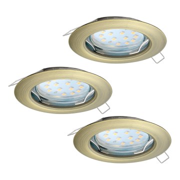 Eglo - SADA 3x LED Podhledové svítidlo PENETO 1xGU10-LED/3W/230V