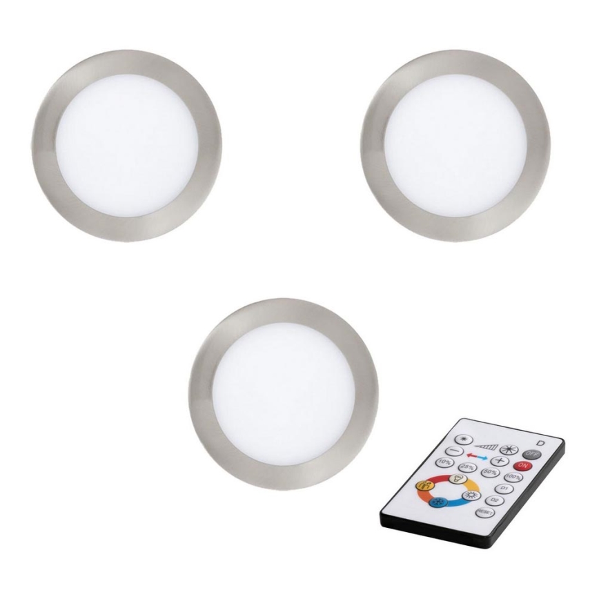 Eglo - SADA 3x LED Stmívatelné podhledové svítidlo TINUS LED/11W/230V + dálkové ovládání