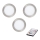 Eglo - SADA 3x LED Stmívatelné podhledové svítidlo TINUS LED/6W/12/230V + dálkové ovládání