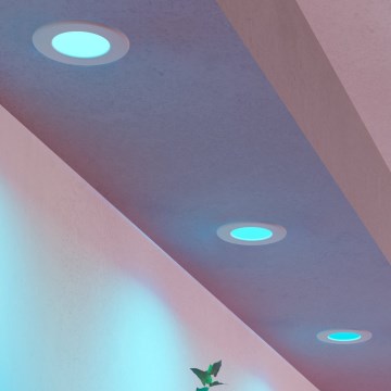 Eglo - SADA 3xLED RGBW Stmívatelné koupelnové podhledové svítidlo LED/2,8W/230V 2700-6500K pr. 8,8 cm IP44 bílá