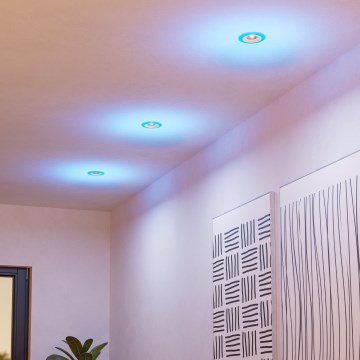 Eglo - SADA 3xLED RGBW Stmívatelné koupelnové podhledové svítidlo LED/3,8W/230V 2700-6500K IP44 + dálkové ovládání