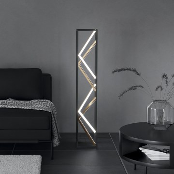 Eglo Stars of Light - LED Stmívatelná stojací lampa LED/23W/230V 2700-6500K černá/zlatá + dálkové ovládání