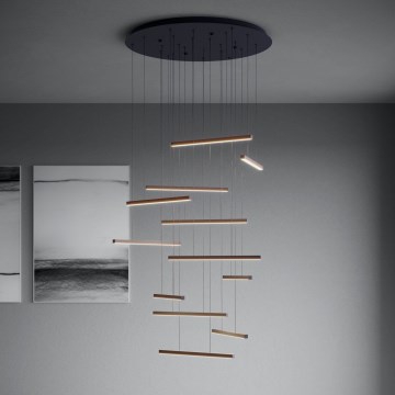 Eglo Stars of Light - LED Stmívatelný lustr na lanku 12xLED/8,4W/230V 3000K černá