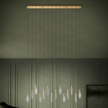 Eglo Stars of Light - LED Stmívatelný lustr na lanku 14xLED/3,3W/230V 3000K zlatá