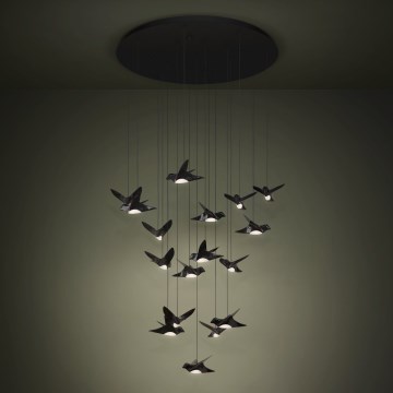 Eglo Stars of Light - LED Stmívatelný lustr na lanku 17xLED/3W/230V 3000K černá