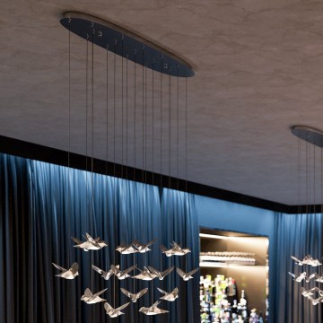 Eglo Stars of Light - LED Stmívatelný lustr na lanku 17xLED/3W/230V 3000K lesklý chrom