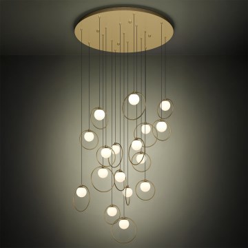 Eglo Stars of Light - LED Stmívatelný lustr na lanku 17xLED/3W/230V 3000K pr. 78 cm zlatá