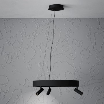 Eglo Stars of Light - LED Stmívatelný lustr na lanku 3xLED/8W/230V + 3xLED/8,5W 3000K černá + dálkové ovládání