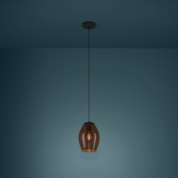 Eglo Stars of Light - Lustr na lanku 1xE27/40W/230V hnědá