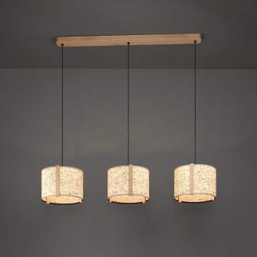 Eglo Stars of Light - Lustr na lanku 3xE27/25W/230V béžová