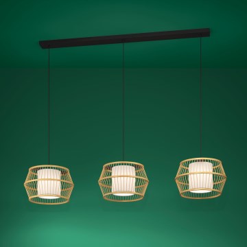 Eglo Stars of Light - Lustr na lanku 3xE27/40W/230V bambus