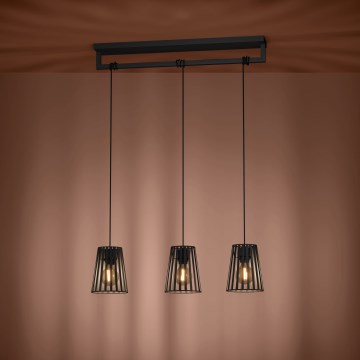 Eglo Stars of Light - Lustr na lanku 3xE27/40W/230V černá