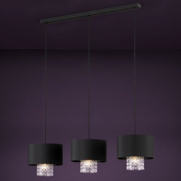 Eglo Stars of Light - Lustr na lanku 3xE27/40W/230V černá