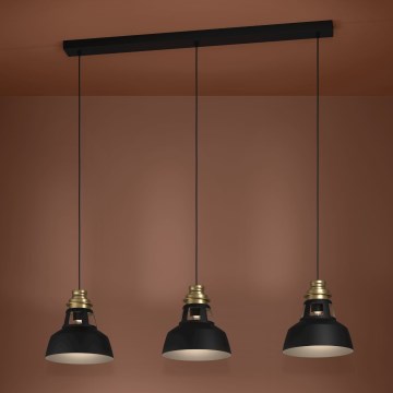 Eglo Stars of Light - Lustr na lanku 3xE27/40W/230V černá/zlatá