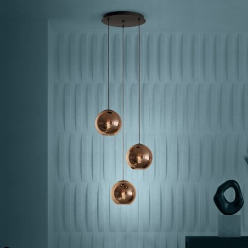 Eglo Stars of Light - Lustr na lanku 3xE27/40W/230V měděná