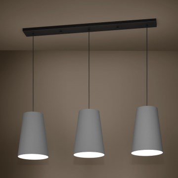 Eglo Stars of Light - Lustr na lanku 3xE27/40W/230V šedá