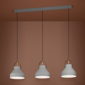 Eglo Stars of Light - Lustr na lanku 3xE27/40W/230V šedá