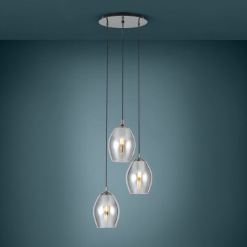 Eglo Stars of Light - Lustr na lanku 3xE27/60W/230V kouřová