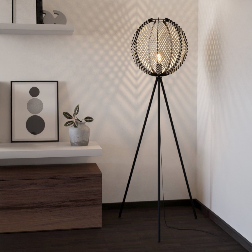 Eglo - Stojací lampa 1xE27/40W/230V bílá/černá