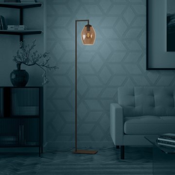 Eglo - Stojací lampa 1xE27/40W/230V hnědá