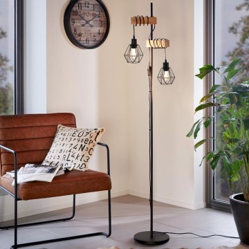 Eglo - Stojací lampa TOWNSHEND 2xE27/60W/230V